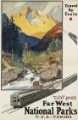 Picture of FAR WEST NATIONAL PARKS BY TRAIN VINTAGE TRAVEL POSTER
