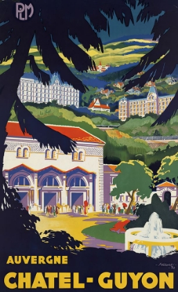 Picture of FRANCE AUVERGNE VINTAGE RAILWAY TRAVEL POSTER