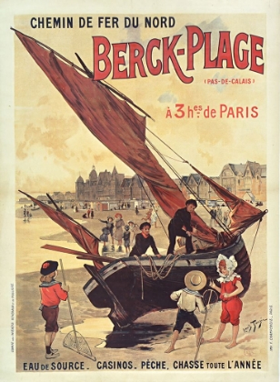 Picture of FRANCE BERCK PLAGE VINTAGE RAILWAY TRAVEL POSTER