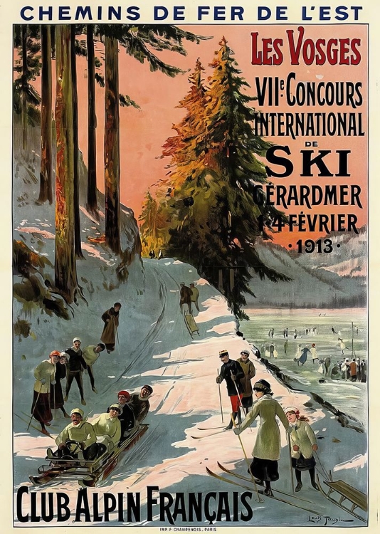 Picture of FRANCE CLUB ALPINE VINTAGE RAILWAY TRAVEL POSTER