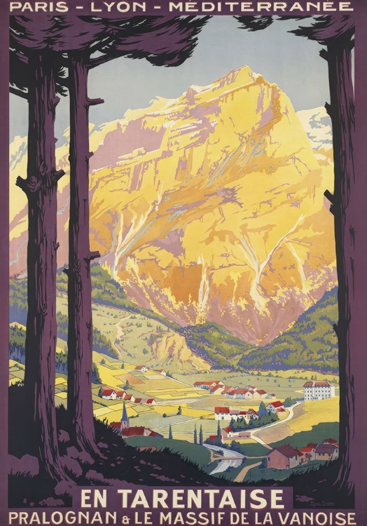Picture of FRANCE EN TARENTAISE VINTAGE RAILWAY TRAVEL POSTER
