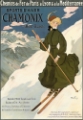 Picture of FRANCE MONT BLANC SKIING VINTAGE RAILWAY TRAVEL POSTER