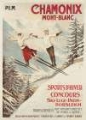 Picture of FRANCE MONT BLANC SKIING VINTAGE RAILWAY TRAVEL POSTER