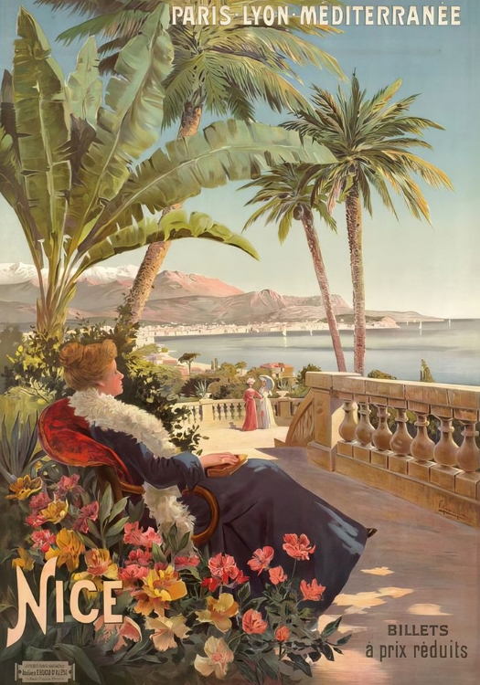 Picture of FRANCE NICE VINTAGE RAILWAY TRAVEL POSTER