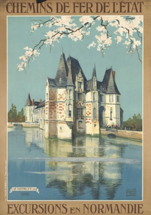 Picture of FRANCE NORMANDIE VINTAGE RAILWAY TRAVEL POSTER