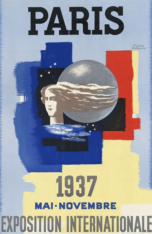 Picture of FRANCE PARIS EXPOSITION VINTAGE TRAVEL POSTER 1937