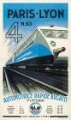 Picture of FRANCE PARIS LYON VINTAGE RAILWAY TRAVEL POSTER