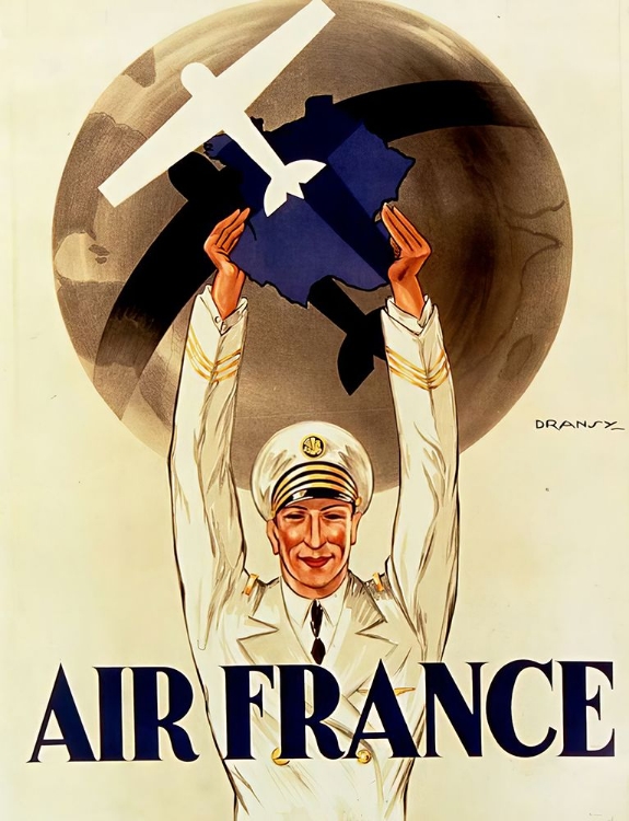 Picture of FRANCE VINTAGE AIR TRAVEL POSTER