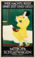Picture of GERMAN MITROPA RAIL VINTAGE TRAVEL POSTER 1928