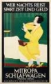 Picture of GERMAN MITROPA RAIL VINTAGE TRAVEL POSTER 1928