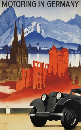 Picture of GERMANY MOTORING VINTAGE TRAVEL POSTER