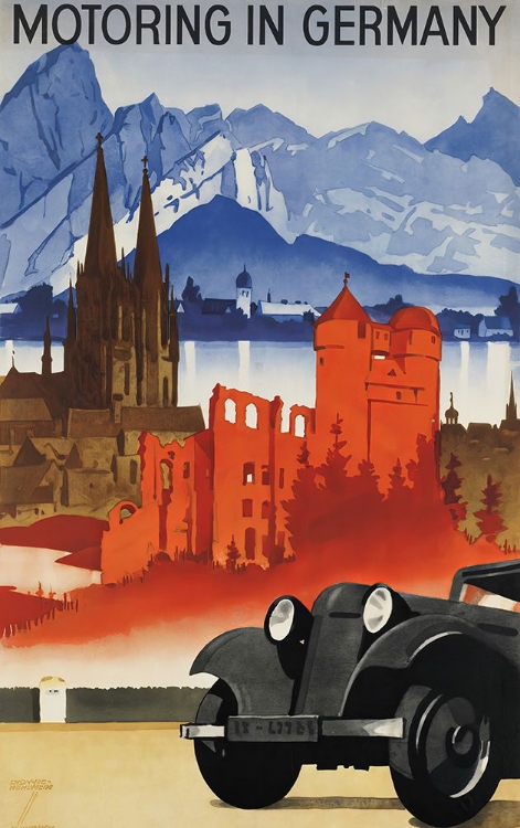 Picture of GERMANY MOTORING VINTAGE TRAVEL POSTER