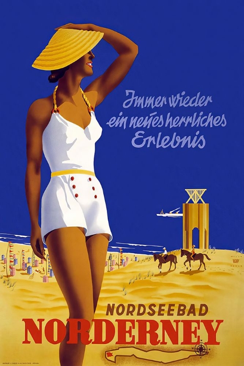 Picture of GERMANY NORDSEEBAD VINTAGE TRAVEL POSTER