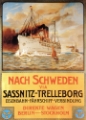 Picture of GERMANY SASSNITZ TRELLEBORG VINTAGE SHIPPING TRAVEL POSTER