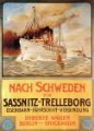 Picture of GERMANY SASSNITZ TRELLEBORG VINTAGE SHIPPING TRAVEL POSTER