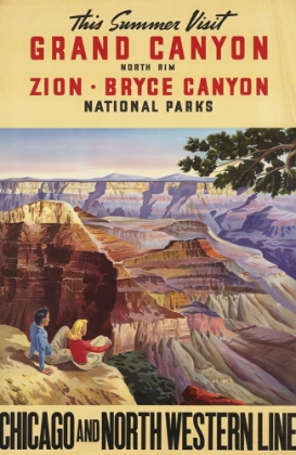Picture of GRAND CANYON BY RAIL VINTAGE TRAVEL POSTER