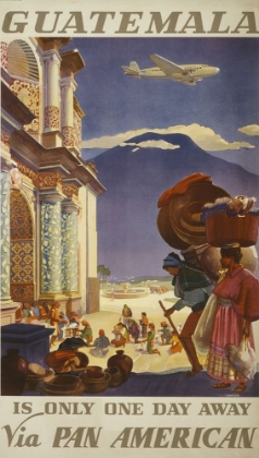 Picture of GUATEMALA VINTAGE AIRLINE TRAVEL POSTER