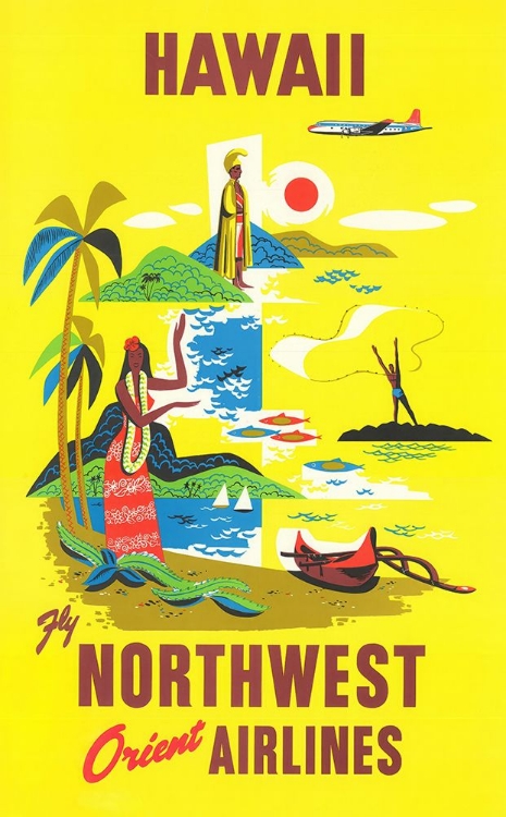 Picture of HAWAII VINTAGE AIR TRAVEL POSTER