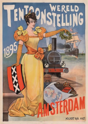 Picture of HOLLAND AMSTERDAM VINTAGE TRAVEL POSTER 1895