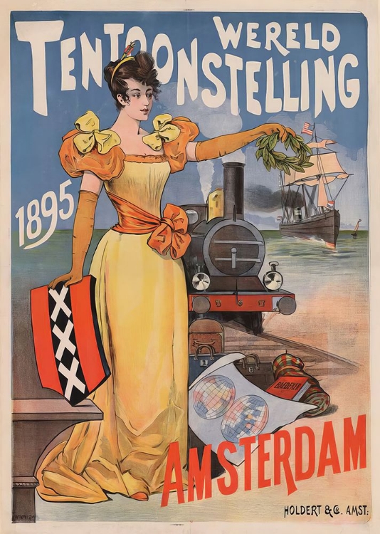 Picture of HOLLAND AMSTERDAM VINTAGE TRAVEL POSTER 1895