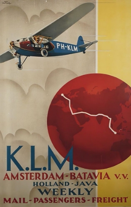 Picture of HOLLAND JAVA VINTAGE AIR TRAVEL POSTER