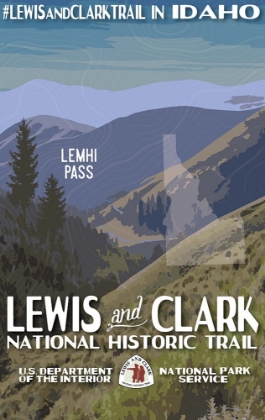 Picture of IDAHO LEWIS AND CLARK TRAIL VINTAGE TRAVEL POSTER