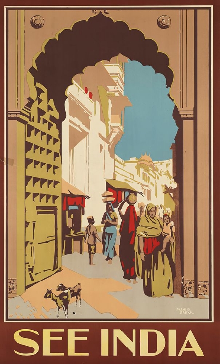 Picture of INDIA ARCH VINTAGE TRAVEL POSTER
