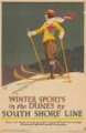 Picture of INDIANA SOUTH SHORE LINE VINTAGE RAIL SKI TRAVEL POSTER