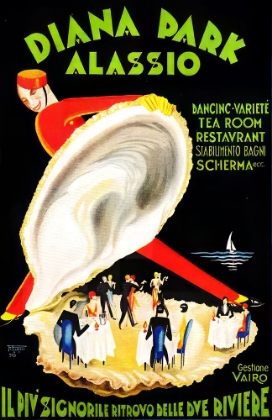 Picture of ITALY ALASSIO VINTAGE TRAVEL POSTER