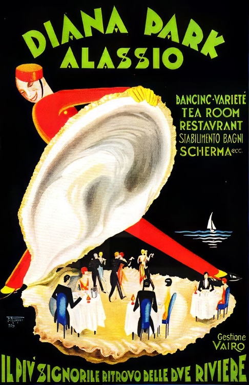 Picture of ITALY ALASSIO VINTAGE TRAVEL POSTER