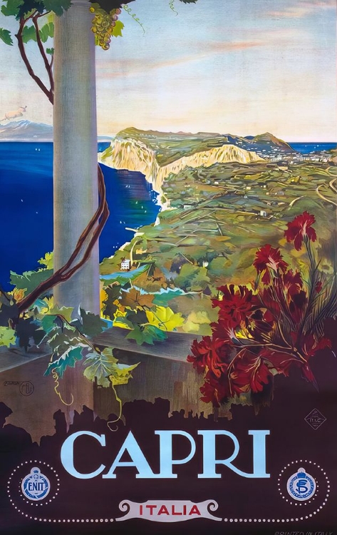 Picture of ITALY CAPRI VINTAGE TRAVEL POSTER