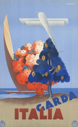 Picture of ITALY GARDA VINTAGE TRAVEL POSTER
