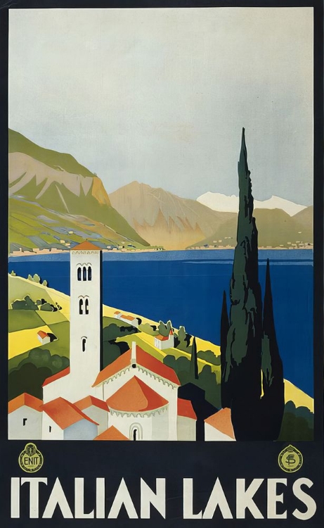 Picture of ITALY ITALIAN LAKES VINTAGE TRAVEL POSTER