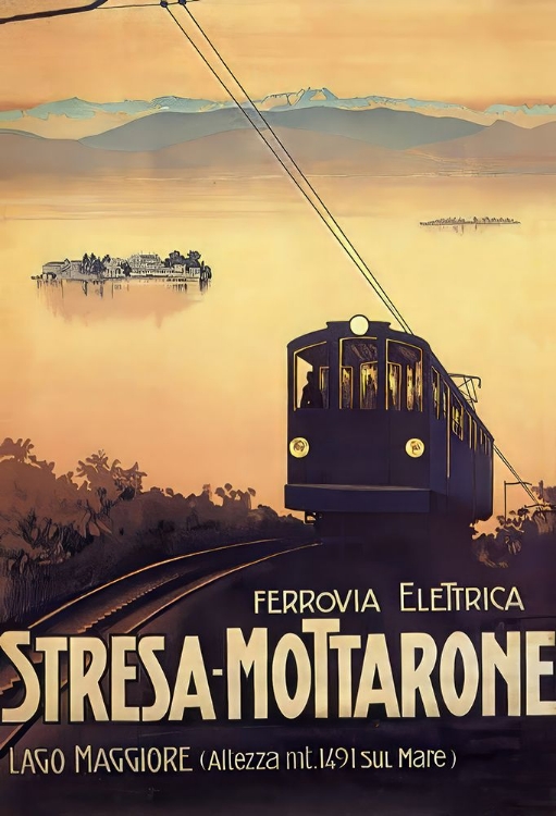 Picture of ITALY LAGO MAGGIORE VINTAGE TRAVEL POSTER