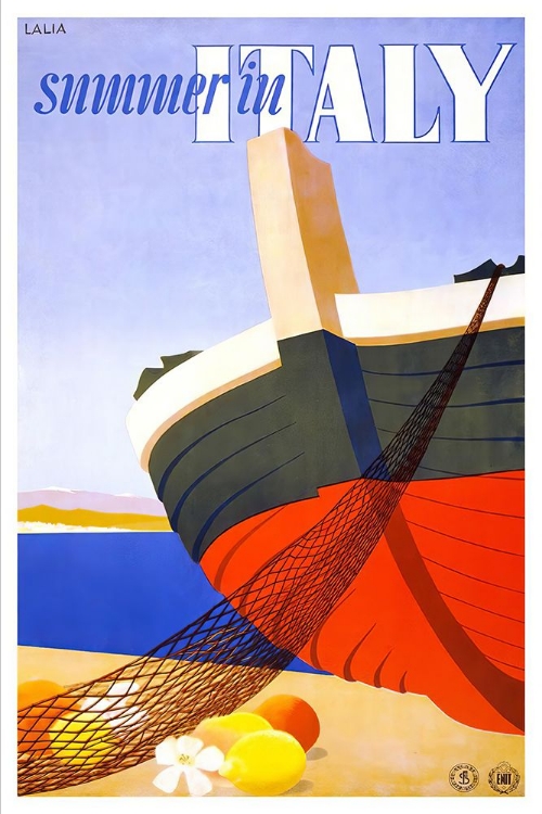 Picture of ITALY SUMMER VINTAGE TRAVEL POSTER