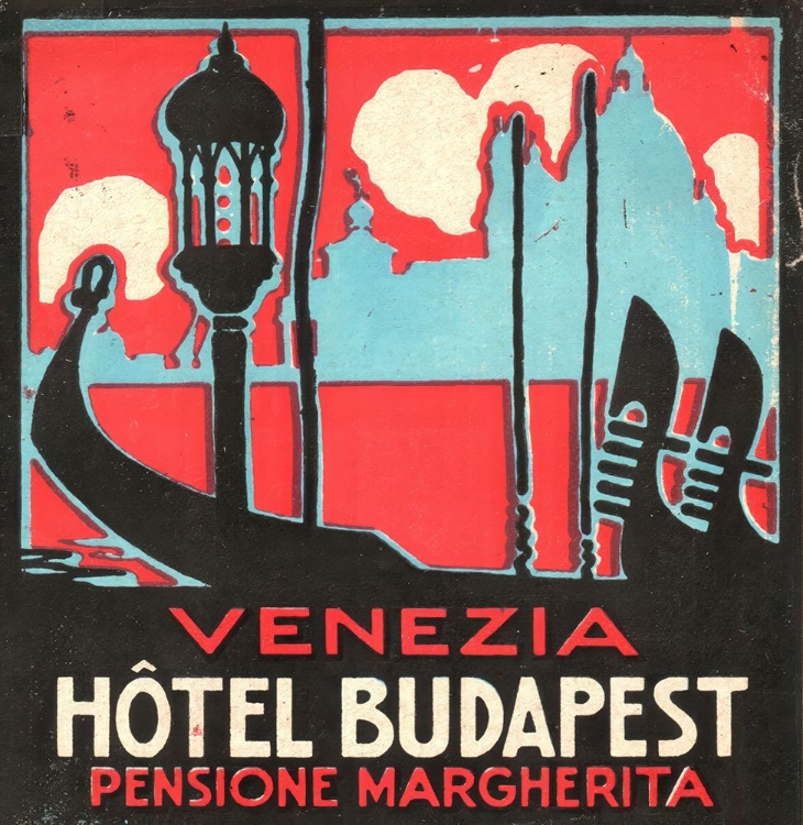 Picture of ITALY VENICE HOTEL BUDAPEST VINTAGE TRAVEL POSTER