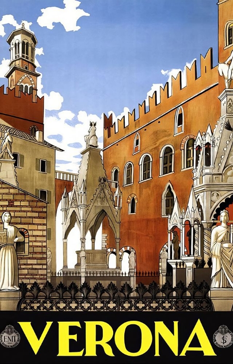 Picture of ITALY VERONA VINTAGE TRAVEL POSTER