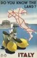 Picture of ITALY MAP VINTAGE TRAVEL POSTER