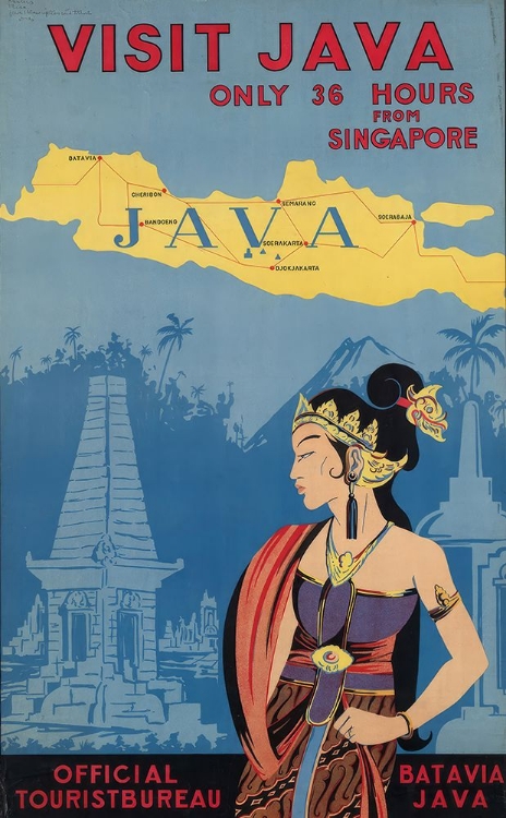 Picture of JAVA VINTAGE TRAVEL POSTER