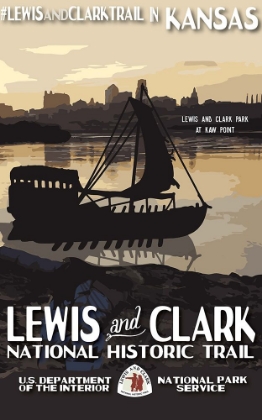 Picture of KANSAS LEWIS AND CLARK HISTORIC TRAIL VINTAGE TRAVEL POSTER