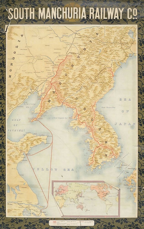 Picture of KOREA SOUTH MANCHURIA RAILWAY VINTAGE TRAVEL POSTER