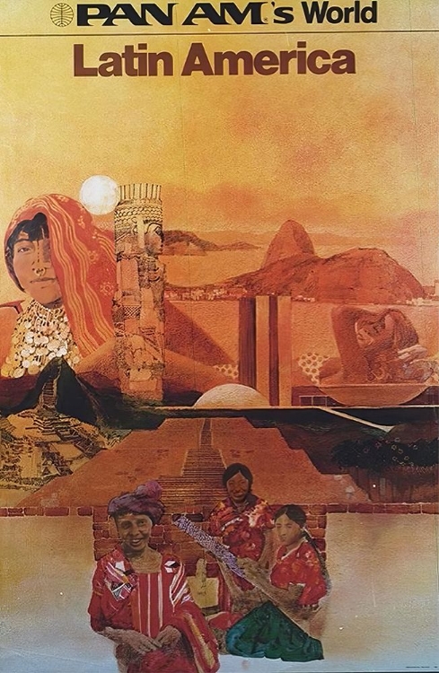 Picture of LATIN AMERICA VINTAGE AIR TRAVEL POSTER