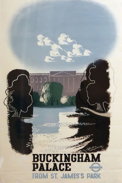 Picture of LONDON UNDERGROUND BUCKINGHAM PALACE VINTAGE TRAVEL POSTER 1934