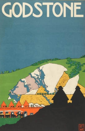 Picture of LONDON UNDERGROUND GODSTONE VINTAGE TRAVEL POSTER 1915