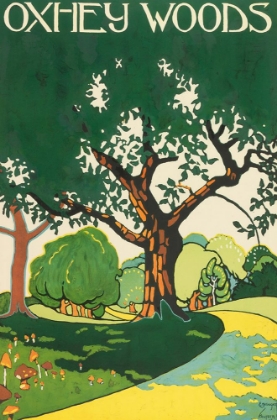 Picture of LONDON UNDERGROUND OXHEY WOODS VINTAGE TRAVEL POSTER 1915