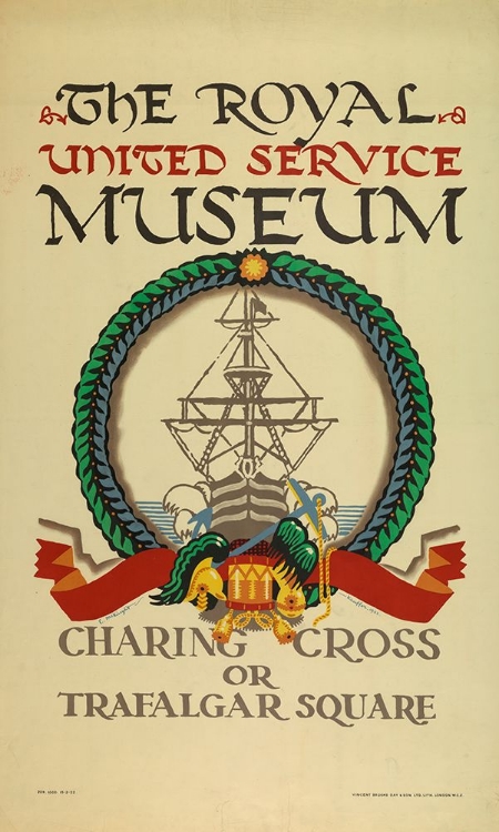 Picture of LONDON UNDERGROUND UNITED SERVICE MUSEUM VINTAGE TRAVEL POSTER 1921