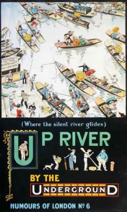 Picture of LONDON UNDERGROUND UP RIVER VINTAGE TRAVEL POSTER 1913
