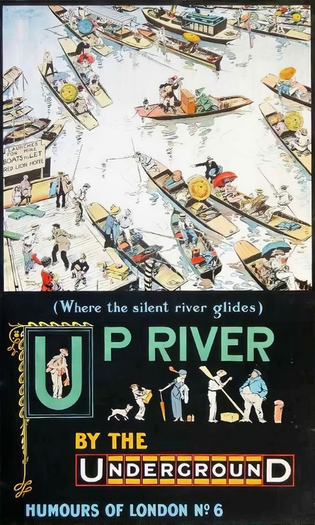 Picture of LONDON UNDERGROUND UP RIVER VINTAGE TRAVEL POSTER 1913