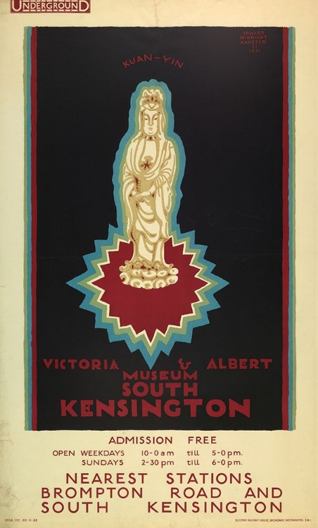 Picture of LONDON UNDERGROUND VICTORIA AND ALBERT MUSEUM VINTAGE TRAVEL POSTER 1921