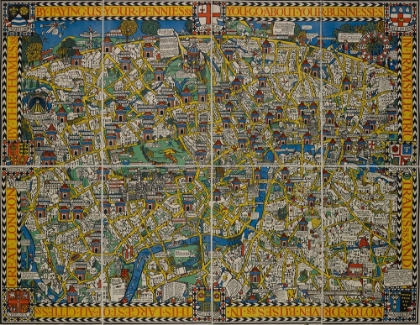 Picture of LONDON WONDERGROUND MAP OF LONDON TOWN 1914